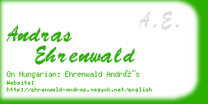 andras ehrenwald business card